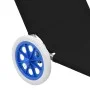Folding sun lounger with awning and black steel wheels by , Loungers - Ref: Foro24-44323, Price: 65,78 €, Discount: %
