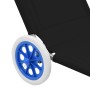 Tumbona plegable con toldo y ruedas acero negra de , Tumbonas - Ref: Foro24-44323, Precio: 63,42 €, Descuento: %