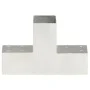 Galvanized metal T-shaped post connectors 71x71 mm by , fence posts - Ref: Foro24-145455, Price: 25,81 €, Discount: %