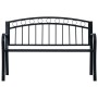 Banco de jardín acero negro 125 cm de vidaXL, Bancos de jardín - Ref: Foro24-47945, Precio: 82,95 €, Descuento: %