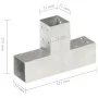 Galvanized metal T-shaped post connectors 71x71 mm by , fence posts - Ref: Foro24-145455, Price: 25,81 €, Discount: %