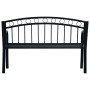 Banco de jardín acero negro 125 cm de vidaXL, Bancos de jardín - Ref: Foro24-47945, Precio: 82,95 €, Descuento: %