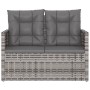 Banco de jardín con cojines ratán sintético gris 105 cm de , Bancos de jardín - Ref: Foro24-362319, Precio: 113,67 €, Descuen...