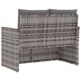 Banco de jardín con cojines ratán sintético gris 105 cm de , Bancos de jardín - Ref: Foro24-362319, Precio: 113,67 €, Descuen...