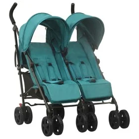 Carrito para gemelos de acero verde de , Cochecitos de bebé - Ref: Foro24-10240, Precio: 240,22 €, Descuento: %