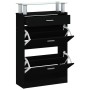 Mueble zapatero madera contrachapada negro 63x24x104 cm de , Zapateros y organizadores de calzado - Ref: Foro24-342564, Preci...