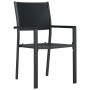 Sillas de jardín 4 unidades plástico con aspecto de ratán negro de vidaXL, Sillas de jardín - Ref: Foro24-47890, Precio: 162,...
