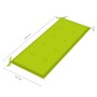 Banco de jardín 2 plazas madera maciza eucalipto y cojín 120 cm de , Bancos de jardín - Ref: Foro24-3060980, Precio: 192,15 €...