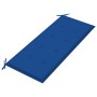 Banco de jardín 3 plazas madera eucalipto gris y cojín 150 cm de , Bancos de jardín - Ref: Foro24-3061060, Precio: 224,68 €, ...