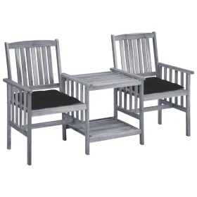 Sillas de jardín con mesita y cojines madera maciza acacia de , Conjuntos de jardín - Ref: Foro24-3061324, Precio: 161,56 €, ...