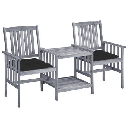 Sillas de jardín con mesita y cojines madera maciza acacia de , Conjuntos de jardín - Ref: Foro24-3061324, Precio: 163,65 €, ...