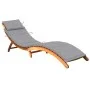 Garden lounger with solid acacia wood cushion by , Loungers - Ref: Foro24-3061573, Price: 177,60 €, Discount: %