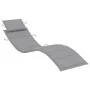 Garden lounger with solid acacia wood cushion by , Loungers - Ref: Foro24-3061573, Price: 177,60 €, Discount: %