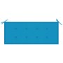 Banco Batavia madera maciza de teca con cojín azul 120 cm de , Bancos de jardín - Ref: Foro24-3062158, Precio: 221,20 €, Desc...