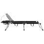 Tumbona senior extra alta plegable aluminio negra de vidaXL, Tumbonas - Ref: Foro24-47913, Precio: 143,35 €, Descuento: %