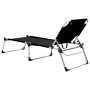 Tumbona senior extra alta plegable aluminio negra de vidaXL, Tumbonas - Ref: Foro24-47913, Precio: 143,35 €, Descuento: %