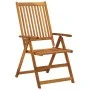 Reclining garden chairs 2 pcs solid acacia wood cushions by , Garden chairs - Ref: Foro24-3064061, Price: 184,20 €, Discount: %