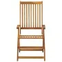 Reclining garden chairs 2 pcs solid acacia wood cushions by , Garden chairs - Ref: Foro24-3064061, Price: 184,20 €, Discount: %
