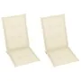Reclining garden chairs 2 pcs solid acacia wood cushions by , Garden chairs - Ref: Foro24-3064061, Price: 184,20 €, Discount: %