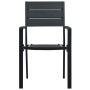 Sillas de jardín 4 unidades HDPE aspecto de madera negro de vidaXL, Sillas de jardín - Ref: Foro24-47886, Precio: 227,01 €, D...