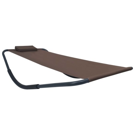 Tumbona de acero marrón 200x90 cm de vidaXL, Camas para exteriores - Ref: Foro24-48084, Precio: 74,86 €, Descuento: %