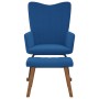 Silla mecedora con reposapiés terciopelo azul de , Mecedoras - Ref: Foro24-327764, Precio: 151,27 €, Descuento: %