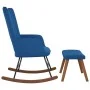 Blue velvet rocking chair with footrest by , Rocking chairs - Ref: Foro24-327764, Price: 148,02 €, Discount: %