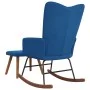 Blue velvet rocking chair with footrest by , Rocking chairs - Ref: Foro24-327764, Price: 148,02 €, Discount: %