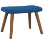 Blue velvet rocking chair with footrest by , Rocking chairs - Ref: Foro24-327764, Price: 148,02 €, Discount: %