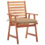 Sillas comedor de jardín 3 uds madera maciza acacia y cojines de , Sillas de jardín - Ref: Foro24-3064365, Precio: 227,01 €, ...