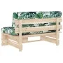 Central sofa made of pallets for impregnated pine wood garden by , Modular outdoor sofas - Ref: Foro24-3066540, Price: 118,43...