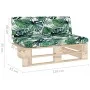 Central sofa made of pallets for impregnated pine wood garden by , Modular outdoor sofas - Ref: Foro24-3066540, Price: 118,43...