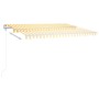 Toldo automático LED sensor de viento amarillo blanco 400x300cm de , Toldos - Ref: Foro24-3068913, Precio: 616,30 €, Descuent...