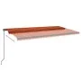 Manual retractable awning with orange and brown LED light 600x350 cm by , Awnings - Ref: Foro24-3069245, Price: 763,38 €, Dis...