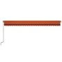 Manual retractable awning with orange and brown LED light 600x350 cm by , Awnings - Ref: Foro24-3069245, Price: 763,38 €, Dis...
