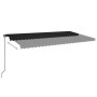 Toldo retráctil manual gris antracita 600x350 cm de , Toldos - Ref: Foro24-3069239, Precio: 596,54 €, Descuento: %