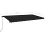 Toldo retráctil manual gris antracita 600x350 cm de , Toldos - Ref: Foro24-3069239, Precio: 596,54 €, Descuento: %