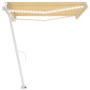 Toldo retráctil manual con LED amarillo y blanco 400x300 cm de , Toldos - Ref: Foro24-3069543, Precio: 473,97 €, Descuento: %