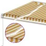 Toldo retráctil manual con LED amarillo y blanco 400x300 cm de , Toldos - Ref: Foro24-3069543, Precio: 489,30 €, Descuento: %