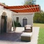 Toldo de pie automático naranja y marrón 400x350 cm de , Toldos - Ref: Foro24-3069630, Precio: 640,94 €, Descuento: %