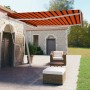 Toldo de pie automático naranja y marrón 400x350 cm de , Toldos - Ref: Foro24-3069630, Precio: 560,16 €, Descuento: %