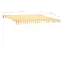 Toldo manual retráctil con LED amarillo y blanco 4x3 m de , Toldos - Ref: Foro24-3069943, Precio: 452,46 €, Descuento: %