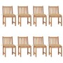 Sillas de jardín 8 unidades madera maciza de teca con cojines de , Sillas de jardín - Ref: Foro24-3073160, Precio: 921,64 €, ...