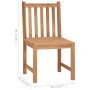 Sillas de jardín 8 unidades madera maciza de teca con cojines de , Sillas de jardín - Ref: Foro24-3073160, Precio: 921,64 €, ...