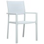 Sillas de jardín 4 unidades plástico con aspecto ratán blanco de vidaXL, Sillas de jardín - Ref: Foro24-47888, Precio: 182,49...