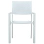 Sillas de jardín 4 unidades plástico con aspecto ratán blanco de vidaXL, Sillas de jardín - Ref: Foro24-47888, Precio: 182,49...