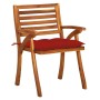 Sillas de jardín con cojines 4 unidades madera maciza de acacia de , Sillas de jardín - Ref: Foro24-3075195, Precio: 516,65 €...