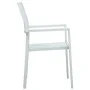 Sillas de jardín 4 unidades plástico con aspecto ratán blanco de vidaXL, Sillas de jardín - Ref: Foro24-47888, Precio: 162,36...
