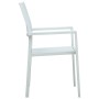 Sillas de jardín 4 unidades plástico con aspecto ratán blanco de vidaXL, Sillas de jardín - Ref: Foro24-47888, Precio: 182,49...