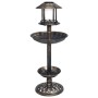 Bebedero decorativo para pájaros con luces LED solares plástico de vidaXL, Pilas para pájaros - Ref: Foro24-48221, Precio: 53...